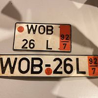 Both license plates full view