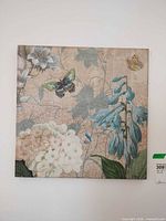 Front view of the botanical butterfly canvas print