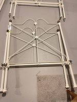 headboard and footboard iron frame with brass finials