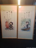 Both framed prints side by side showing size, frames and artwork