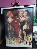 Full view of framed Peter Dahl exhibition poster