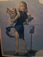 Full framed pin-up print showing condition and framing