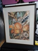 Front view of framed watercolor showing entire artwork and frame
