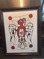 Full view of framed print showing artwork, frame, glazing