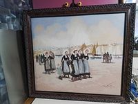 Full view of framed painting