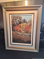 Full view of framed Walter Goforth oil painting