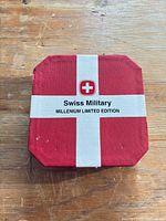 Closed red Swiss Military Millennium Limited Edition box
