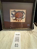 Framed artwork front view with MaxSold tag
