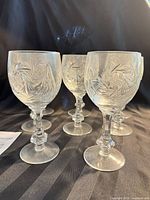 Front view of multiple glasses showing cut pattern