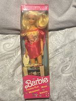 Front view of boxed Barbie Fashion Play Simpatia doll