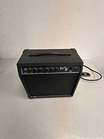 Front three-quarter view of Squier 15 amp