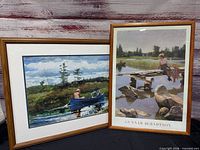Both framed artworks side by side