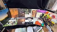 Group shot of all album covers laid out, showing variety of titles and genres