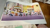 Full view of Looney Tunes lithograph poster showing characters and street scene