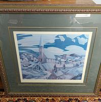 Framed print showing full artwork and frame detailing