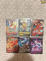 All six Pokémon V cards displayed in two rows