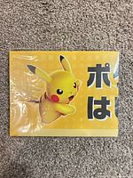 Front view showing Pikachu artwork and Japanese text