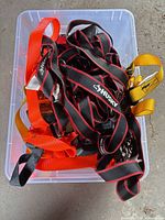 Top view of tote showing mixed Husky and other straps
