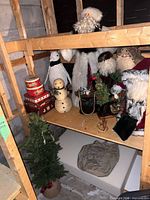 Overall view of shelf with all Christmas items