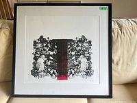 Full view of framed print showing artwork, mat and frame