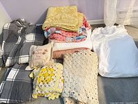 Group shot of all bedding items stacked together