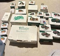All Department 56 boxes laid out