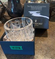 Crystal bowl in box with Millennium Collection packaging visible