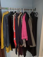 Rack of assorted women’s garments