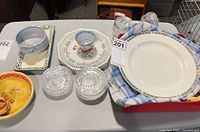 Overall lot including glass jars and pressed glass coasters