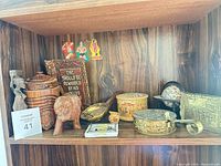 Shelf view of all souvenir items together