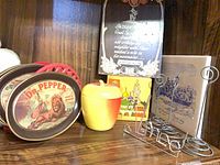 Overall view of all items on shelf