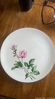 Front of plate showing full floral design