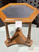 Full view of Ethan Allen hexagon side table