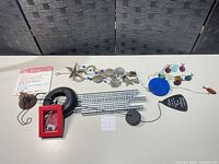 All six items laid out on table