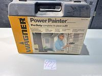 Front view of closed Wagner Power Painter case