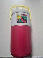 Front view showing Coleman logo decal, color scheme and overall condition