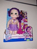 Front view of doll in original Baby Alive My Little Pony box