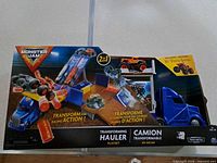 Front of sealed Monster Jam El Toro Loco Transforming Hauler Playset box