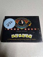 Front of sealed Oxford Dilemma Word Roll Edition board game box