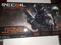 Front of box showing Recoil branding and starter set details