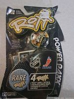 Front of sealed Roxx NHL Power Paxx package showing contents and logos