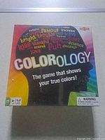 Front of sealed Colorology game box