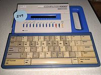Full top view of VTech PreComputer 1000 showing keyboard, screen and handle