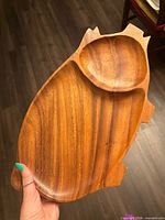 front view showing compartments and pig shape