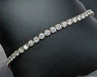 Full bracelet view showing continuous diamond set