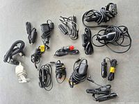 All cables laid out showing quantity and connector variety