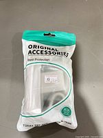 Front of sealed retail pouch showing clear phone case