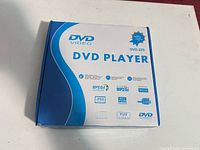 Front angled view of sealed DVD-225 DVD player box