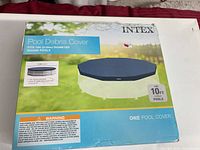 Front of Intex Pool Debris Cover box showing product image and specifications