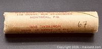 Side view showing Bank of Montreal address and handwritten year